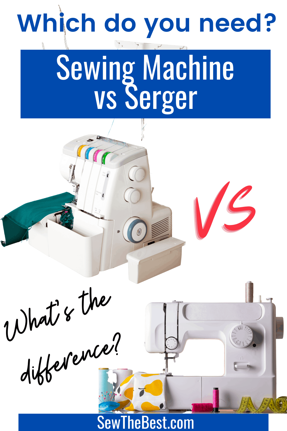 Which do you need? Sewing Machine vs Serger. What's the difference? #AD #Sewing