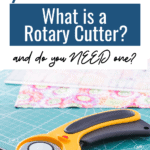 What is a rotary cutter? Are you scissors making your arm sore? Check out the best rotary cutters and self healing mat kits. These rotating fabric cutters all have great reviews. #AD #Sewing