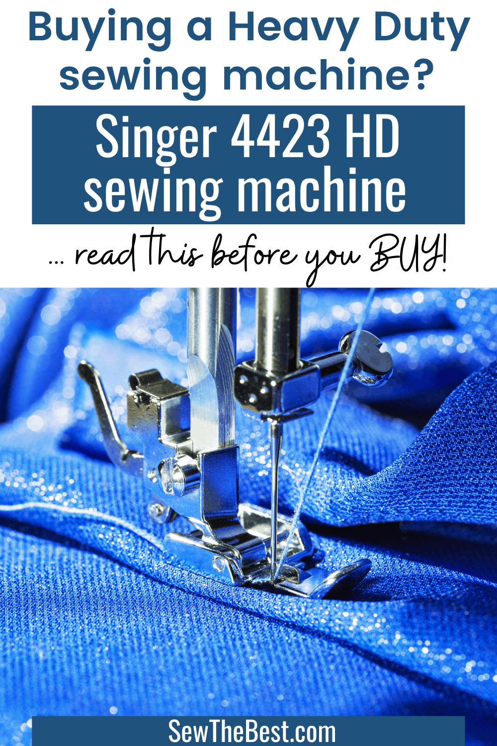 Buying a heavy duty sewing machine? Read this Singer 4423 review before you buy! Is this the right sewing machine for you? Singer sewing machine 4423, heavy duty singer sewing machine, review singer 4423 #AD #Sewing #SewingMachine