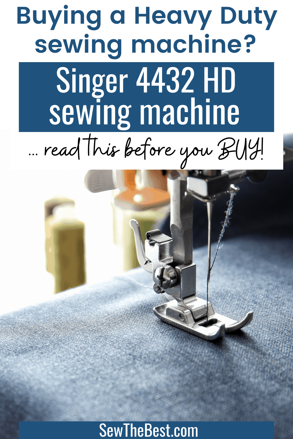 Buying a heavy duty sewing machine and wondering which one is best? Read this Singer heavy duty 4432 review before you buy! Learn all about the Singer 4432 heavy duty sewing machine and find out if it's right for you. #AD #sewingMachine #Sewing