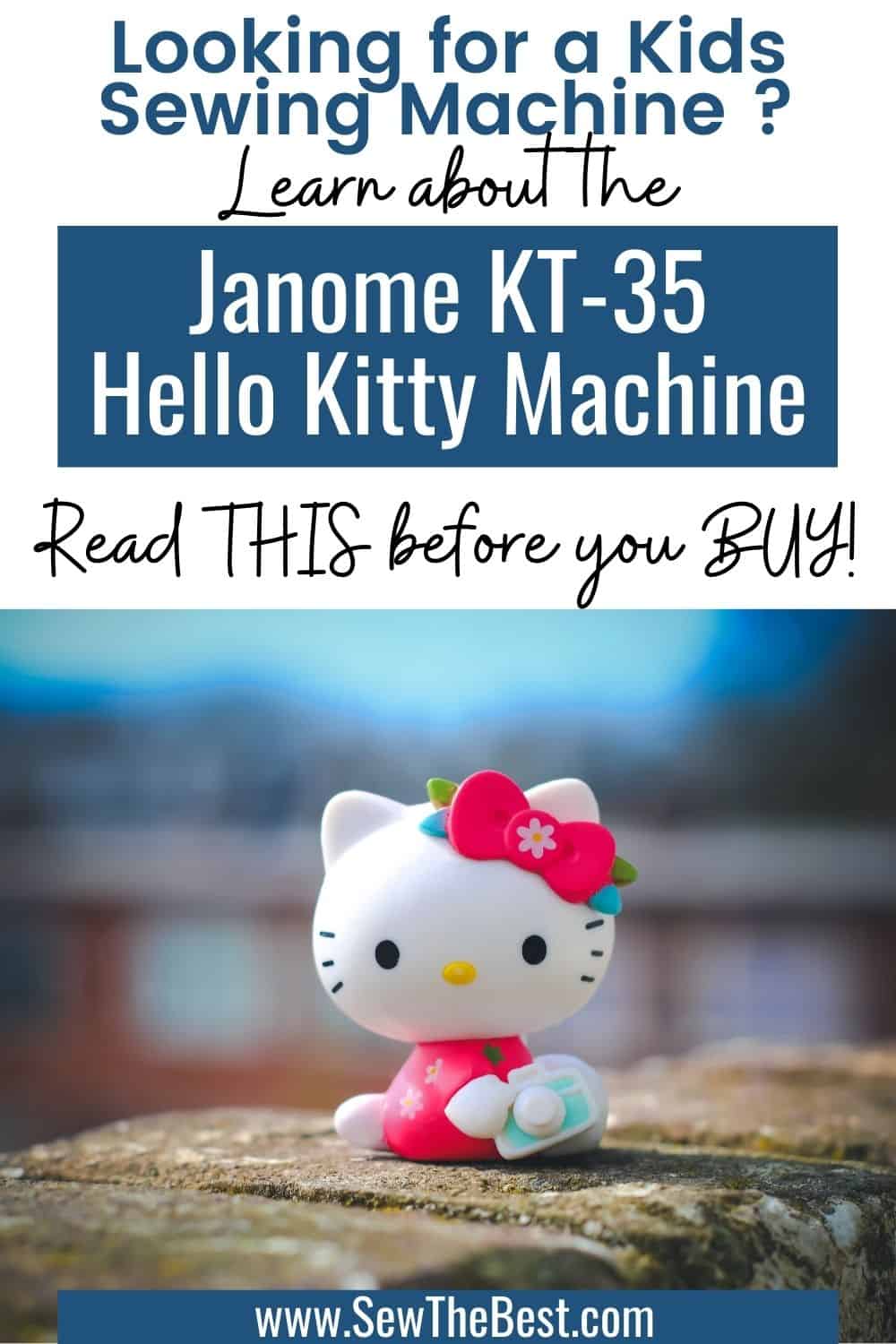 Hello Kitty KT-35 review. Are these sewing machines just toys? Learn more about the Hello Kitty sewing machines. #AD #SewingMachine #Sewing #HelloKitty