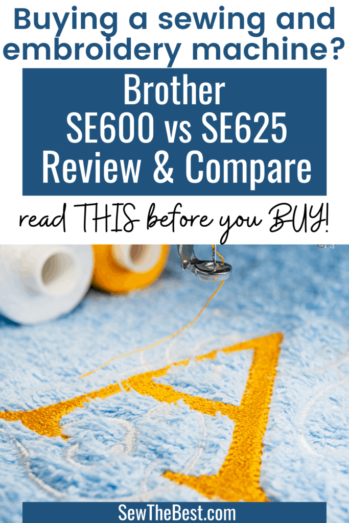 Brother SE600 vs SE625 Review & Compare - read THIS before you BUY! Picture of machine embroidered letter "A" follows.