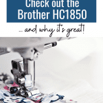 Need a new Sewing and Quilting Machine? Check out the Brother HC1850 ... and why it's great! Photo of a sewing machine follows.