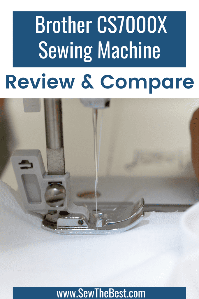 Brother CS7000X Review and Compare. Picture of sewing machine foot follows