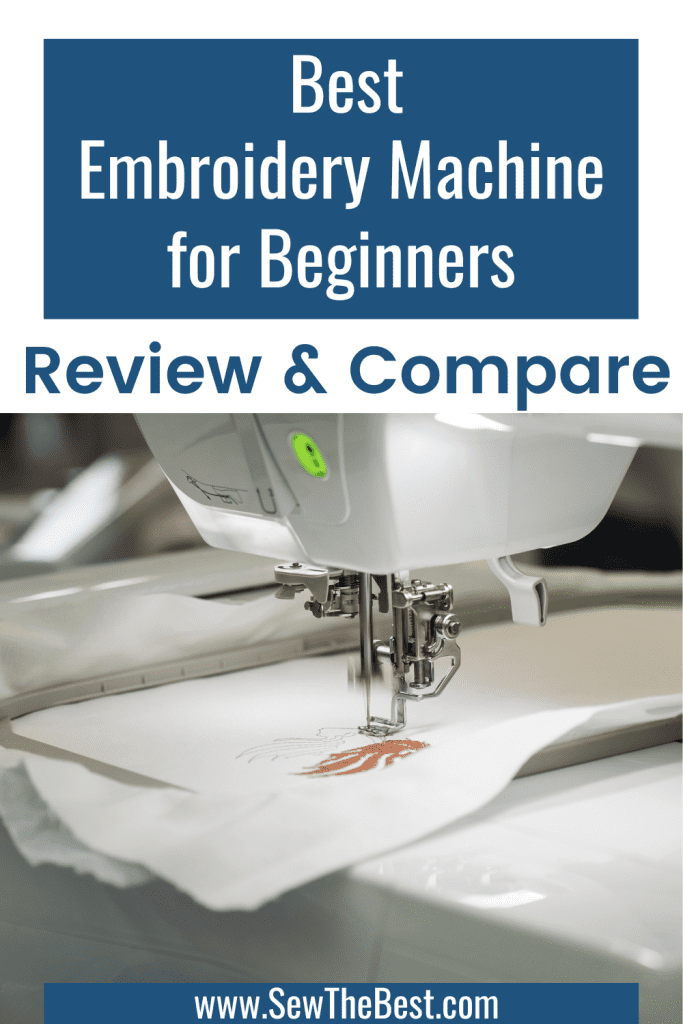 Best Embroidery Machine for Beginners Review & Compare. Picture of embroidery machine follows.