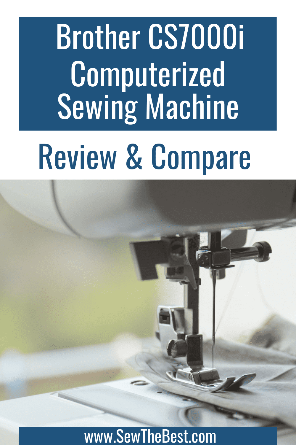 Brother CS7000i Computerized Sewing Machine Review & Compare. Picture of sewing machine head follows.