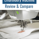 Brother SE900 Embroidery Machine Review & Compare. Picture of Brother embroidery machine embroidering follows.