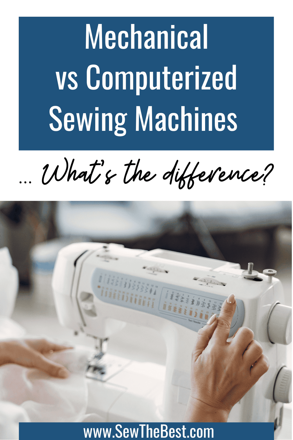 Mechanical vs Computerized Sewing Machines ... What's the difference? Picture of a person sewing at a mechanical sewing machine follows.