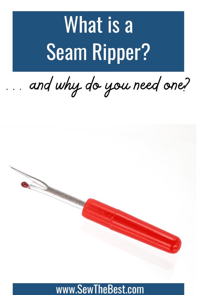 What is a Seam Ripper? ... and why do you need one? Picture of a seam ripper with a red handle follows.